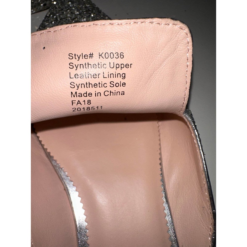 J. Crew Pointy Toe Mule In Silver Glitter Sparkle Slides Women's Size 10 K0036 - Picture 12 of 14